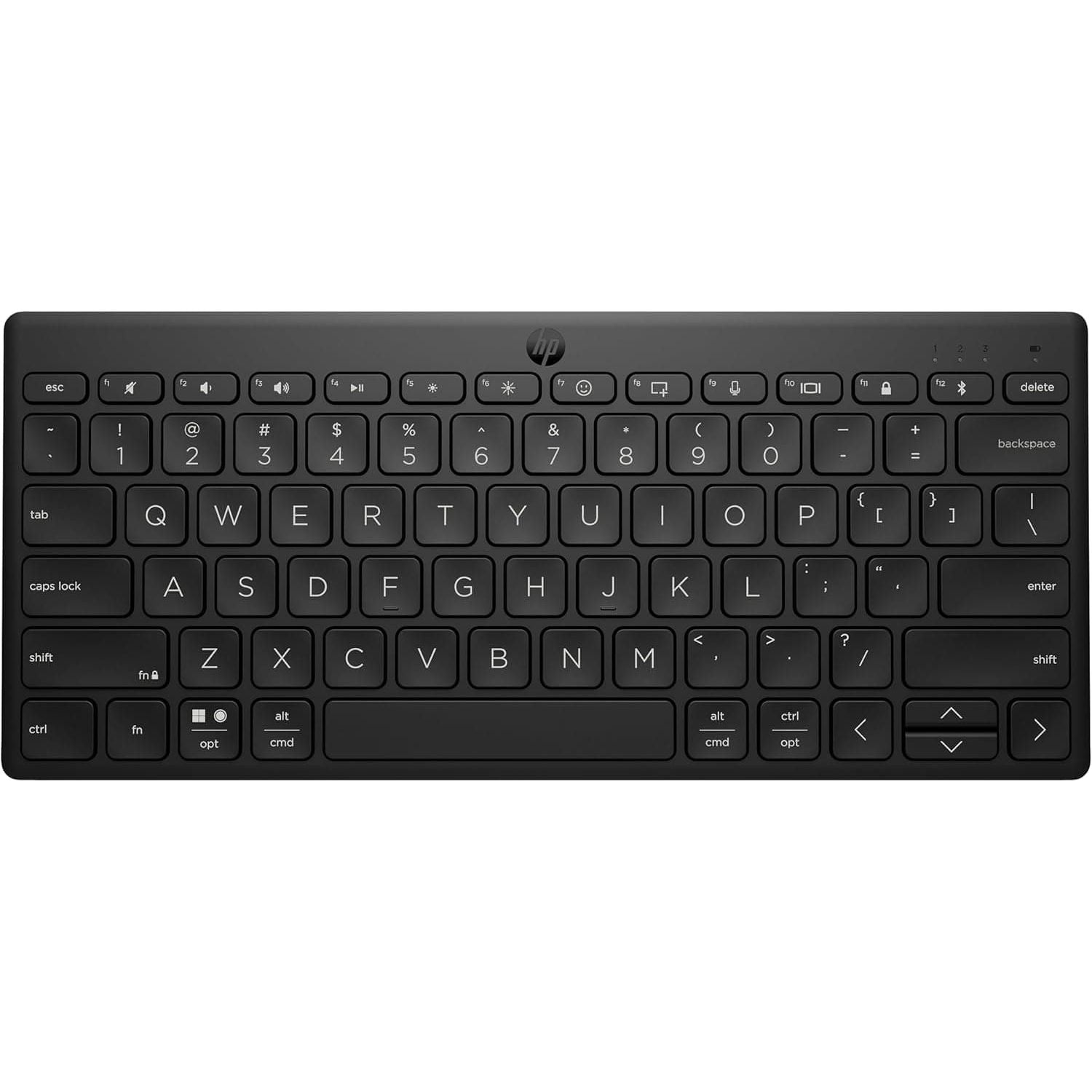 Buy HP,HP 350 Compact Bluetooth Keyboard. Connect up to 3 devices via Bluetooth 5.2, Multi-OS, with SMART shortcuts, dictation and emoji keys, made from 60% recycled materials, Black - Gadcet UK | UK | London | Scotland | Wales| Near Me | Cheap | Pay In 3 | Keyboard & Mouse